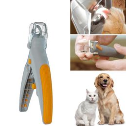 Professional Pet Nail Clipper Scissors Dog Cat Nail Toe Claw Clippers Scissor LED Light Nails Trimmer for Animals Supplie