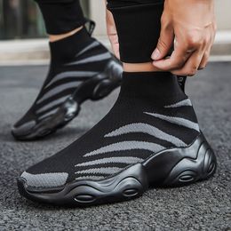 Summer Men Sports Shoes Women Fashion Casual Shoes Boots Socks Shoes Running Breathable Couple Large Size Lazy 35-47