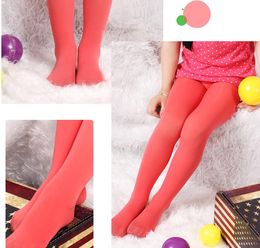 new girls tights pantyhose leggings stockings opaque colour girls\' velvet panty-hose girl kids candy Colour cute