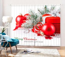 Curtain & Drapes BabsonColorful Christmas Gift 3D Digital Printing DIY Advanced Custom Po