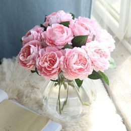 2022 peonias de arbol 28 cm cabezal solo árbol falso peonía rosa flores decorativas flores artificiales decoración para el hogar decoración de la boda accesorios de fiesta1