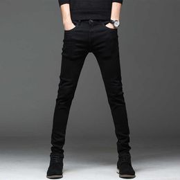 autumn Slim Fit men Jeans Black Classic Fashion Denim Skinny Male spring men's casual High Quality Trousers 210716