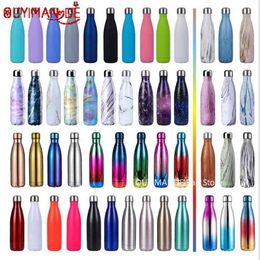 500/1000ml Double-Wall Insulated Vacuum Flask Stainless Steel Water Bottle Cola Beer Thermos for Sport /6 210615