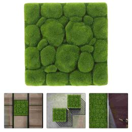 Decorative Flowers & Wreaths 1pc Simulated Moss Stone Plant Decor Hanging Wall Decoration Fake Board