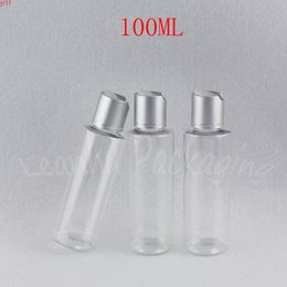 100ML Transparent Flat Shoulder Plastic Bottle , 100CC Shampoo / Lotion Sub-bottling Empty Cosmetic Container ( 50 PC/Lot )high qty