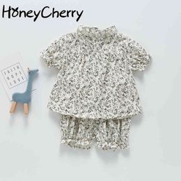 Girl baby suit summer girl shirt + pants two-piece clothes s boutique outfits 210515
