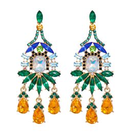 Dangle & Chandelier Product Top High Quailty Exquiste Women's Earrings Crystal Rhinestones Sweet Cute Unusual Jewellery First Choice Accessoice