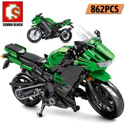 SEMBO Creator City Off-road Motorbike Model Building Blocks Technical Racing Car Motorcycle Educational Gifts Toys For Children Q0624