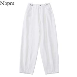 Nbpm Black White Jeans Woman High Waist Baggy Girls Streetwear Denim Trousers Pants Bottom Spring Summer Casual Aesthetic Mom 210529