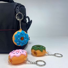 Creative Smoking Accessories Donut pipe Silicone Silica Gel Hand Pipes Donuts Tobacco tools Portable SP304 Cigarette Holder Hanging On The Package