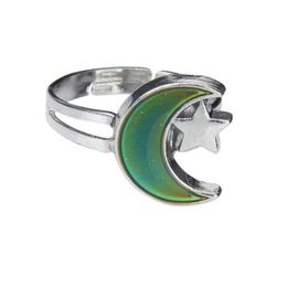 Magic Colour Change Mood Ring Moon Star Charm Temperature Control Rings Men Women Couples Jewellery