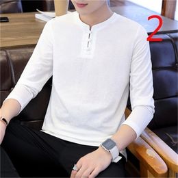 autumn trend slim cotton bottoming shirt Korean version of the new autumn shirt 210409