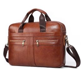 Handbag Men Genuine Leather Male Cowhide Laptop Large Travel Documents office Computer Bag Male Briefcase