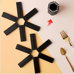 Creative Bowl Cup Mat Heat Resistant Round Dish Table-Mat Collapsible Kitchen-Heat Insulation Multifunctional Kitchen Mat-Table