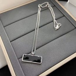 Mens designer necklaces luxury design pendants silver black white high end Personalized Street trend Punk hip hop jewelry womens fashion necklace jewellery