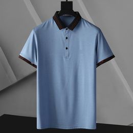 2021ss 100%cotton mens polos shirt sport pure Colour polo precision embroidery craft letters shirts Contrasting Colours 11 styles size M-XXXLSMZD