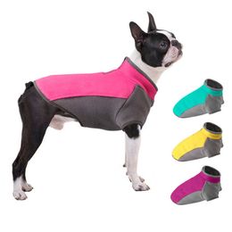 Super Stretch Fleece Pet Dog Clothes For Small Medium Dogs Winter Puppy Dog Sweatshirt Pet Dogs Warm Jacket Coat Outfit Vest 211007