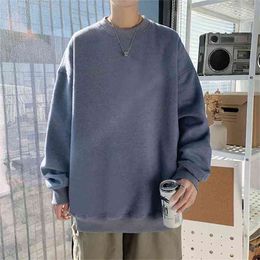 Fashion Brand Hoodies Blue White Classic Spring Autumn Hip Hop Loose Casual Men's Sweatshirts Punk Streetwear Clothes 210720