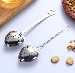 Heart Tea Infuser Philtre Balls Stainless Steel Teas Strainers Oblique Teastick Tube Infusers Steeper Wholesale SN2467