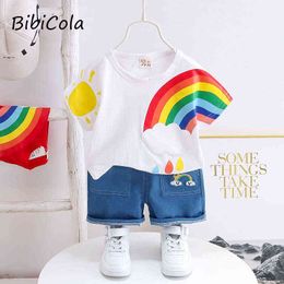 summer Two Pieces Cotton boys Clothing Sets Summer Sleeveless Children Sets Fashion Girls Clothes Suit Casual cute Outfits 1-5T G220310