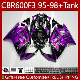 OEM Fairings For HONDA CBR NEW Purple 600 CBR600 F3 FS CC 600FS 600F3 1995-1998 64No.302 Bodys CBR600FS 600-F3 1995 1996 1997 1998 CBR600F3 600CC 95 96 97 98 Bodywork