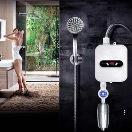 WaterHeater Bathroom Kitchen Wall Mounted Instant Electric Hot Water Heater Temperature LCD Display,Faucet Shower,home appliance