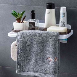 Plastic Soap Dish For Bathroom Drainage Holder Home Storage Box Towel Rack Hand Sanitizer Stand Accessories 210423
