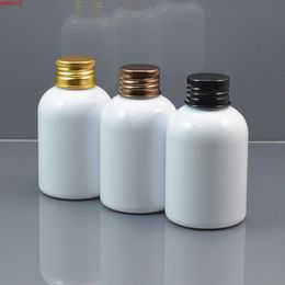 60pc/lot 100ml White Plastic Makeup Water Bottle, Screw Cap Empty Toner Container, Refillable Lotion Bottle , Black/Brown Capgood qty