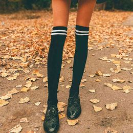 Sexy Thigh High Over The Knee Socks New Fashion Women's Long Cotton Boot Knit Thigh-High Stockings For Girls Ladies Women Y1119