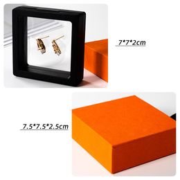 Colorful Jewelry Storage Box PE Film Suspension Box Transparent Display Necklace Ring Earring Jewelry Gift Boxes LX4535