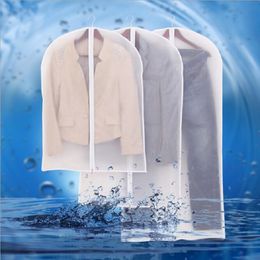 100pcs Cloth Dustproof Cover Garment Organiser Suit Dress Jacket Clothes Protector Pouch Travel Storage Bag with Zipper