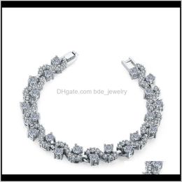 Charm Jewelrymdean White Gold Colour Bracelets For Women Fashion Vintage Jewellery Drop Delivery 2021 Yhw7B