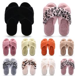 Classic Winter Indoor Slippers for Women Snow Fur Slides Houses Outdoor Girls Ladies Furry Slipper Flat Platform Soft Comfortable Shoes Sneakers 36-41