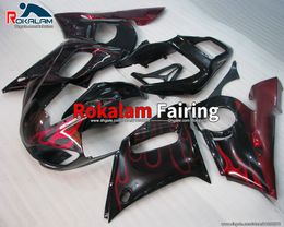 For Yamaha YZF R6 1998 1999 2000 2001 2002 Red Flame Fairings Parts YZF600 R6 98-02 Aftermarket Cowling (Injection Molding)