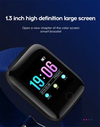 bluetooth blood pressure UK - Bluetooth Sport Smart Watches Blood Pressure Heart Rate Monitor 116plus Wristband Fitness Tracker Pedometer Band for Men Women