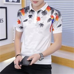 Men's summer short-sleeved t-shirt tide brand trend half-sleeved shirt loose wild clothes 210420