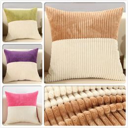 Luxurious Big Square 48cm Patchwork Soft Plush Comfortable Warm Cushions Sofa Back Cusion Covers Car Office Pillow Case Cushion/Decorative