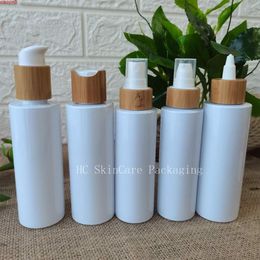 Wholesale 100Pcs Beauty Plastic Lotion Containers Bottles For Cosmetics Skin Care Packaging Jar With Bamboo Lidgoods