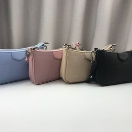 Classic Deluxe Women genuine leather Bags Purse Crescent Bag Match Fabric Fluorescent Tote Handbags Wallet Totes Crossbody purses