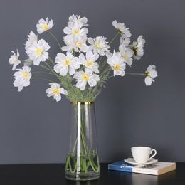 Decorative Flowers & Wreaths 2pcs Wholesale Artificial Flower Coreopsis Galsang For Wedding Silk Chrysanthemum Gerbera Plants