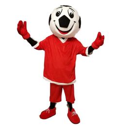 Halloween Red football Mascot Costume Top Quality Cartoon Ball Anime theme character Adults Size Christmas Birthday Party Outdoor Outfit