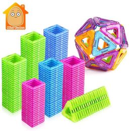 52-106PCS Mini Magnetic Blocks Educational Construction Set Models & Building Toy ABS Magnet Designer Kids Magnets Game Gift Q0723