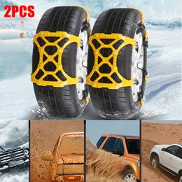car skid UK - Car Tire Snow Chain Auto Truck Adjustable Winter Mud Anti Slip Anti-Skid Safty Emergency Security Tyre Wheel Chain Belt