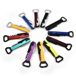 8 Colours Stainless Steel Beer Bottle Opener Portable Multifunctional Bar Wine Corkscrew Tin Foil Knife Household Kitchen Tool