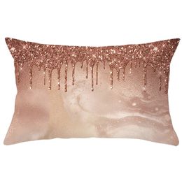The latest 30X50CM pillow case, rose pink gold geometric printing pattern style selection, textured home furnishing cushions, support custom logo