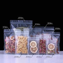 Wholesale Matt Plastic Seal Packaging Bag Food Grade Forsted PE Plastic Gift Coffee Fruit Nuts Powder Storage Bags