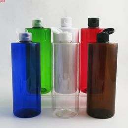 12 x 500ml Large Empty Plastic Flip Top Cap Refillable Bottles 500cc Cream Shampoo Shower Gel Skin Care Packaging Containers