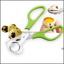 Kitchen, Dining Bar Home & Garden5 Colour Stainless Steel Egg Opener Tool Quail Eggs Scissors Cutter Household Kitchen Tools Hwa6013 Drop Del