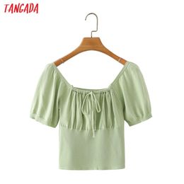Women Solid Crop Knit T Short Sleeve O Neck Tees Ladies Casual Tee Shirt Street Wear Top 7Y21 210416