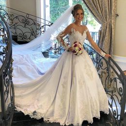 Ball Gown Wedding Dresses Sweetheart Corset Floor Length Princess Bridal Gowns Beaded Lace Pearls Custom Made WD0005